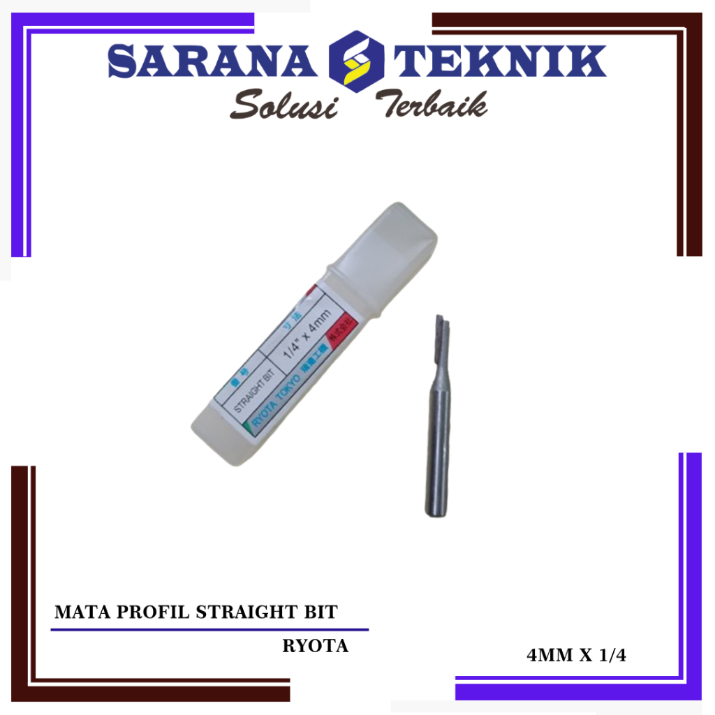 Mata Router / Profil Straight bit 4 mm Ryota