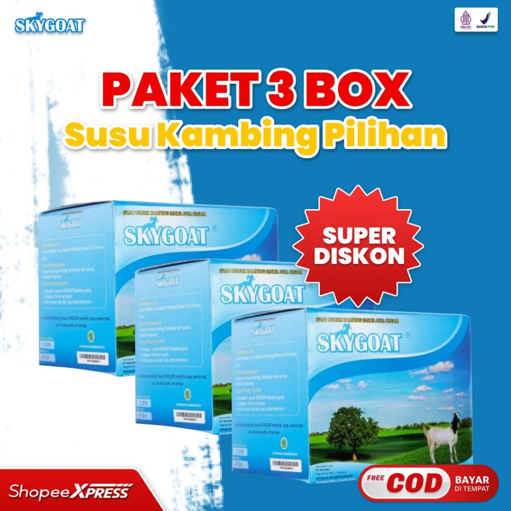 

SKYGOAT - 30 Sachet Susu Kambing Etawa Bubuk Original