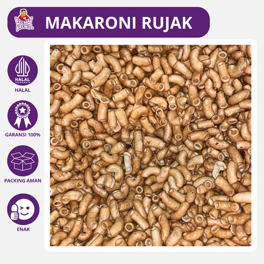 

MAKARONI RUJAK PEDAS MANIS RENYAH CAMILAN 250gr