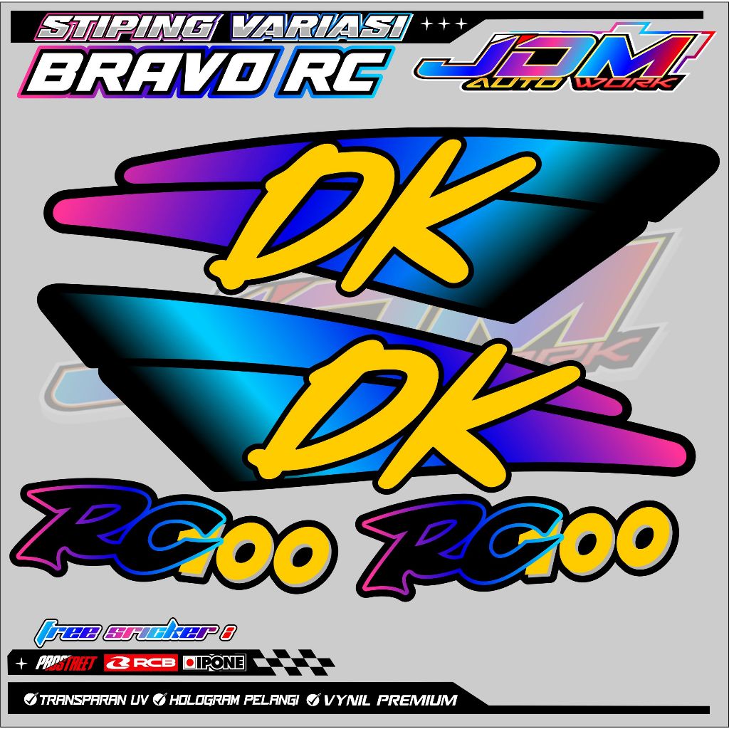 STRIPING VARIASI SUZUKI BRAVO RC 100 / STICKER LIST MOTOR SUZUKI BRAVO RC 100