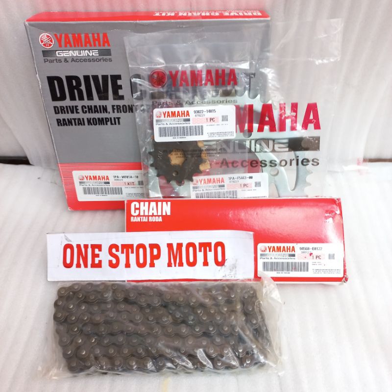 Gear set gir set Gear Paket Drive Chain Kit Yamaha vixion new 2013 1PA Original Ori Asli Yamaha YGP