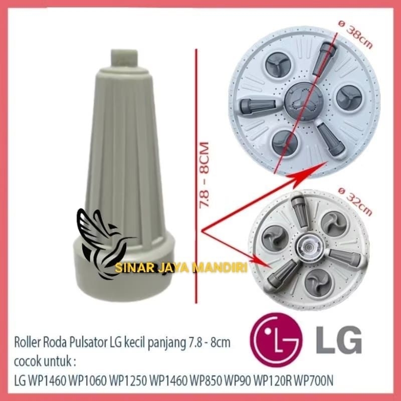 Roller Pulsator Mesin Cuci LG 2 Tabung