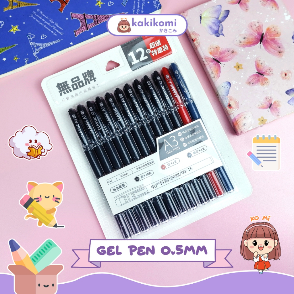 

Bulpen Gel Aesthetic 0.5 mm Pulpen Warna - Warni Languo A31 Series