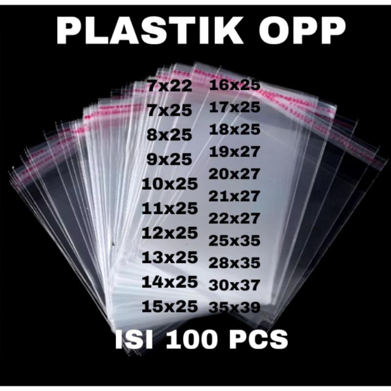 PLASTIK OPP SEAL BAJU / plastik packing bening/ plastik opp seal