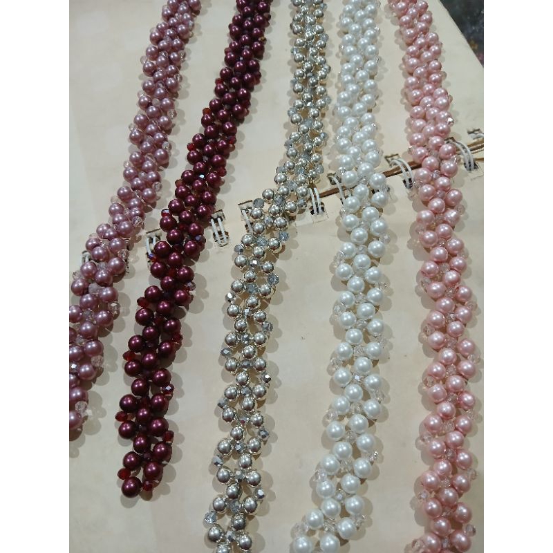 payet rangkai mutiara kristal jadi untuk kerajinan baju