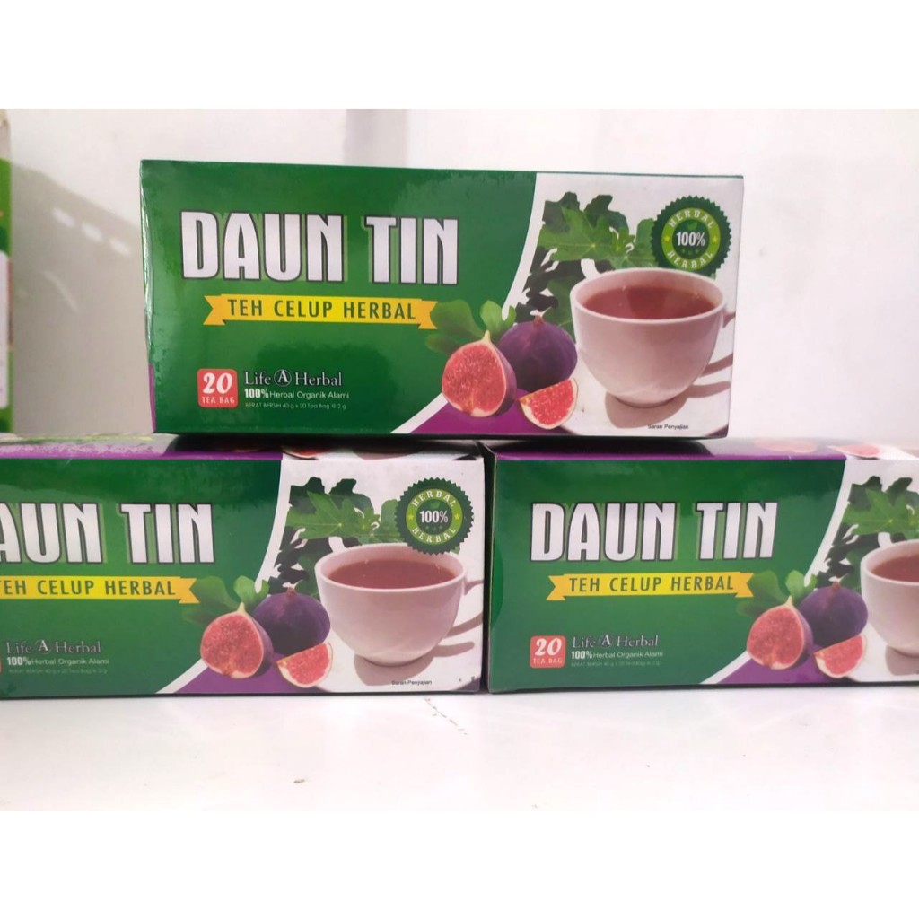 

Teh celup Herbal DAUN TIN Antioksidan, anti kangker dan kolestrol, DLL. isi 20 celup