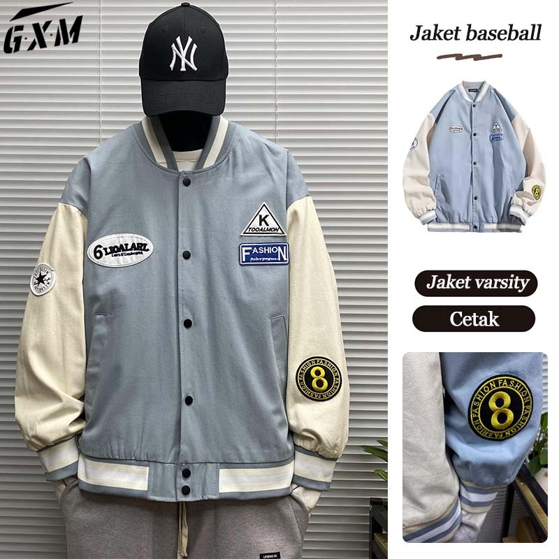 jaket varsity pria jaket baseball pria jaket baseball varsity jumbo big size korean style jaket bomb