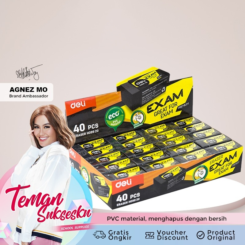 

Deli Jakarta / Deli-EH09920 Eraser / Eraser Pencil Exam Black / Karet Penghapus Pensil 2B Hitam Ujian Lucu Unik Viral Murah Berkualitas / Deli X Agnez Mo