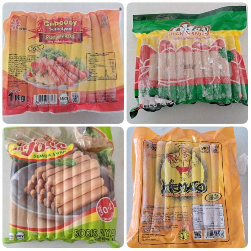 Aneka Frozen food Sosis Ayam Kemasan 500g