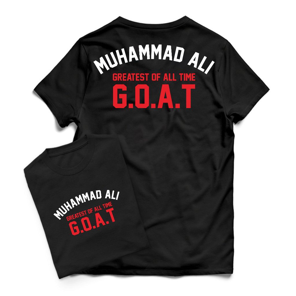 Kaos distro premium T-shirt Dewasa Unisex MUHAMMAD ALI VS SUPERMAN 24S