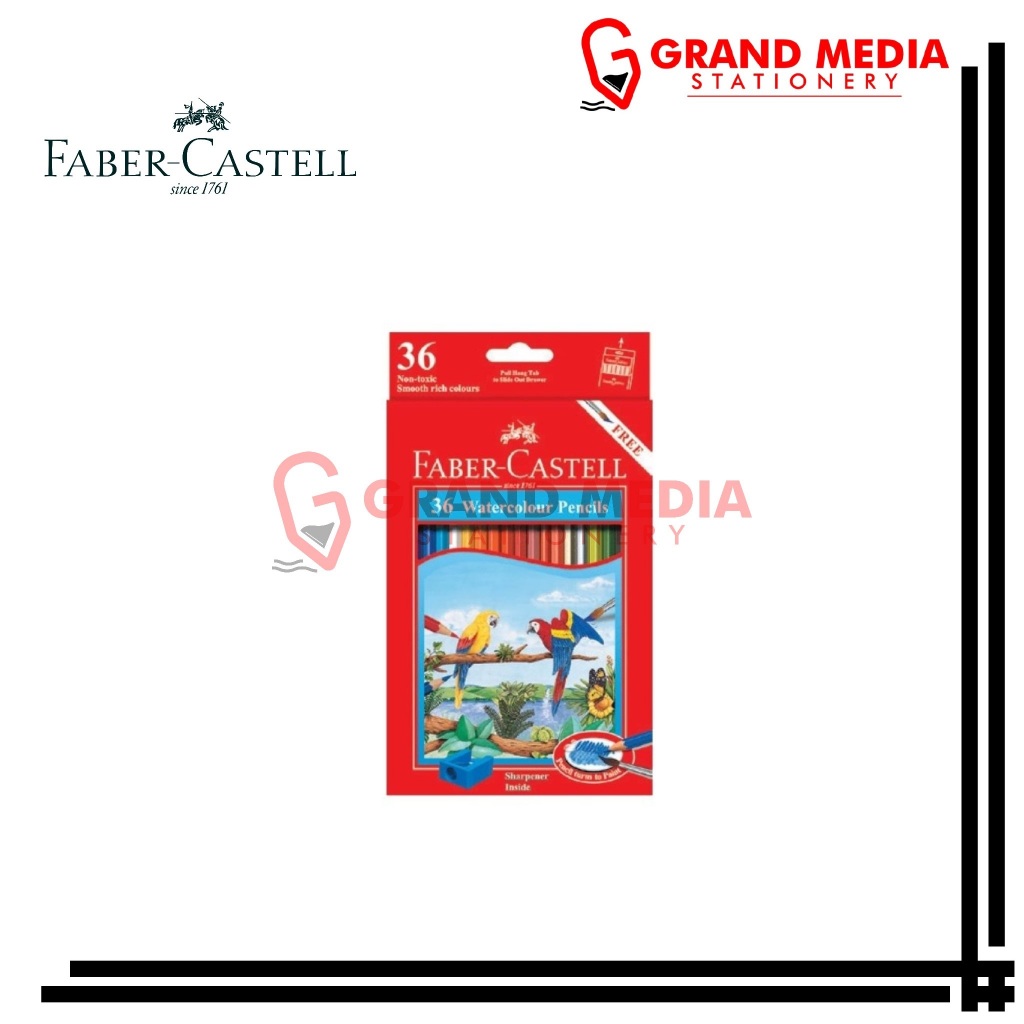 

[GRAND MEDIA] COLOR PENCIL / PENSIL WARNA FABER CASTELL WATER COLOUR 36 WARNA PANJANG