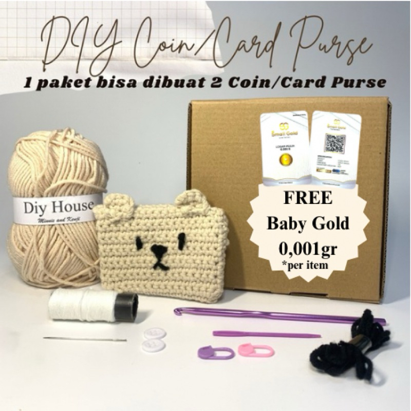 ANTI STRESS KIT Diy crochet kit diy rajut diy kit diy rajut pouch rajut dompet diy rajut boneka raju