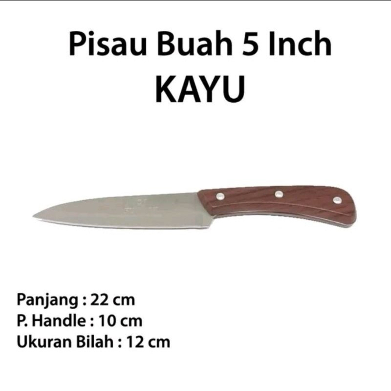 PISAU DAPUR GAGANG KAYU TAJAM MURAH