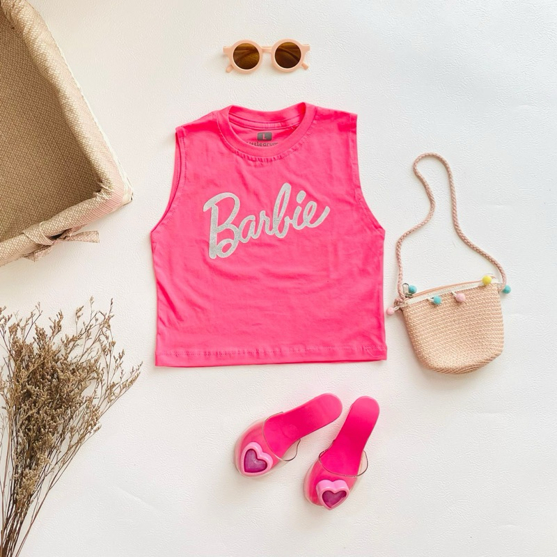 ATASAN TANGTOP CROP ANAK PEREMPUAN BARBIE | BAJU ANAK KOREAN FASHION | CROP TOP ANAK PEREMPUAN BELA 