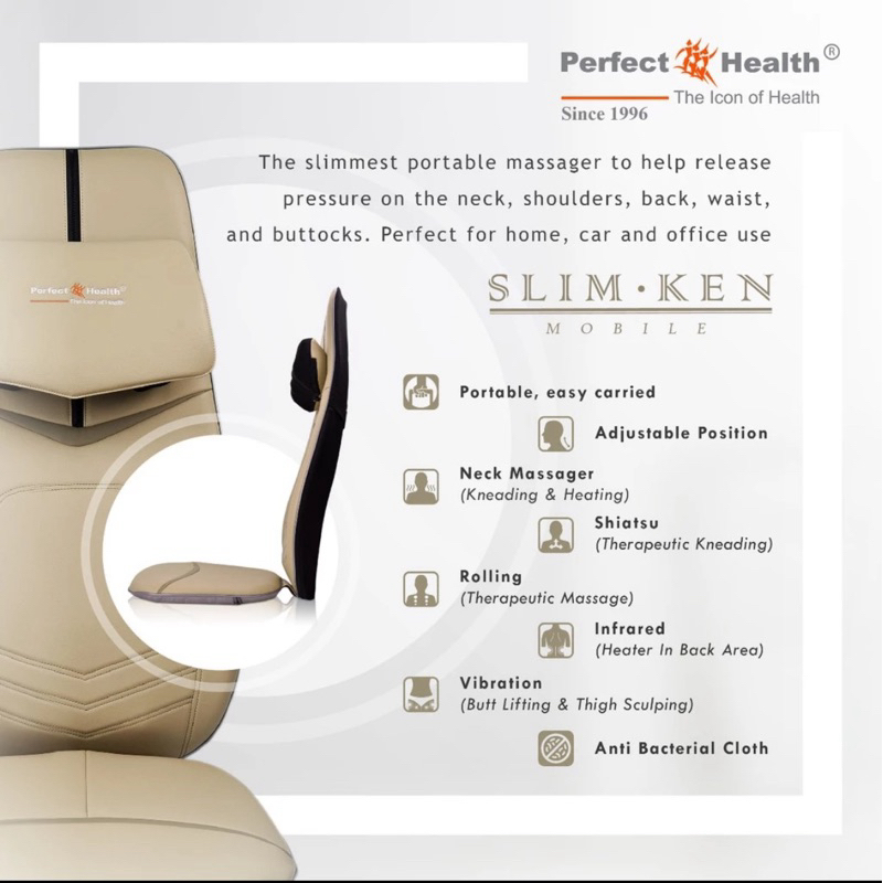 slimKen Mobile Massager/kurai pijat elektrik portable Perfect Health (pernah dipakai)
