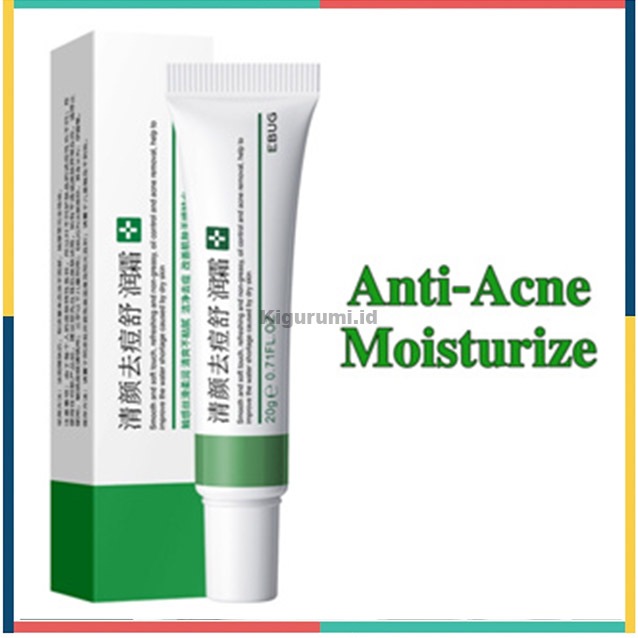EBUG Hijau Anti Acne Moisturize Cream Krim Jerawat Pelembab Mengencangkan Wajah Jerawatan - VP030
