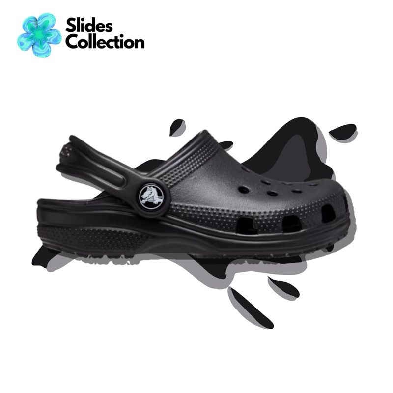 Crocs Classic Black Clog sandal pria sandal santai sandal karet anti licin sendal anak sendal sepatu