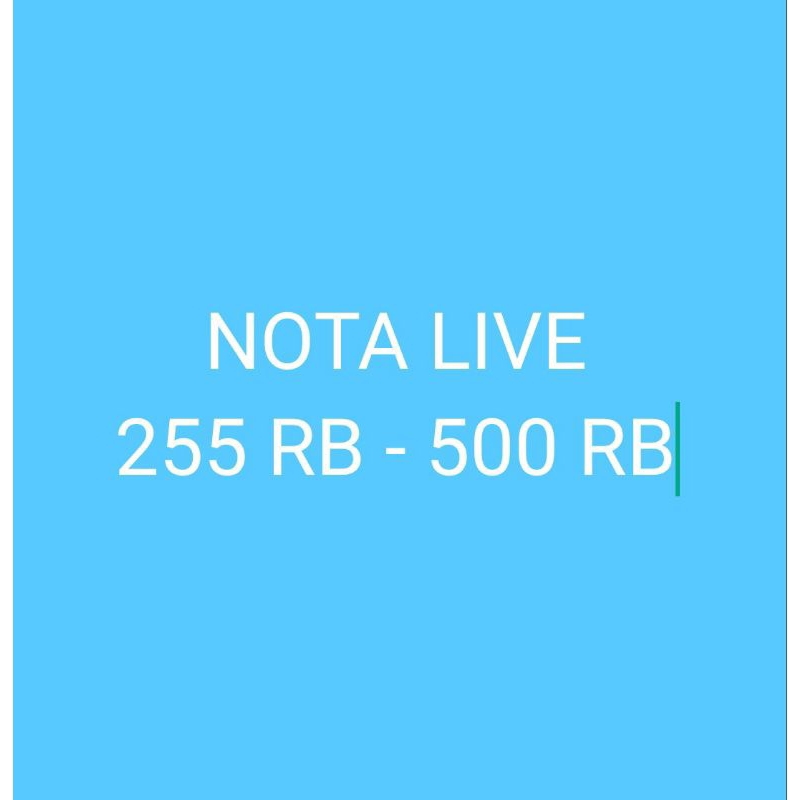 NOTA LIVE 255 RB - 500 RB