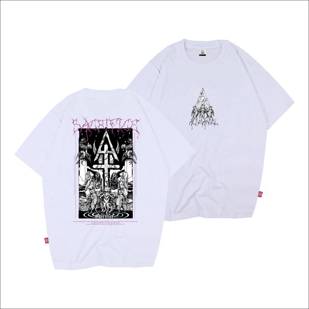 KAOS HEAVY METAL / T-SHIRT PRIA & WANITA DEATHCORE / UNDERGROUND / SACRIFICE SATANIK BAPHOMET 666  /