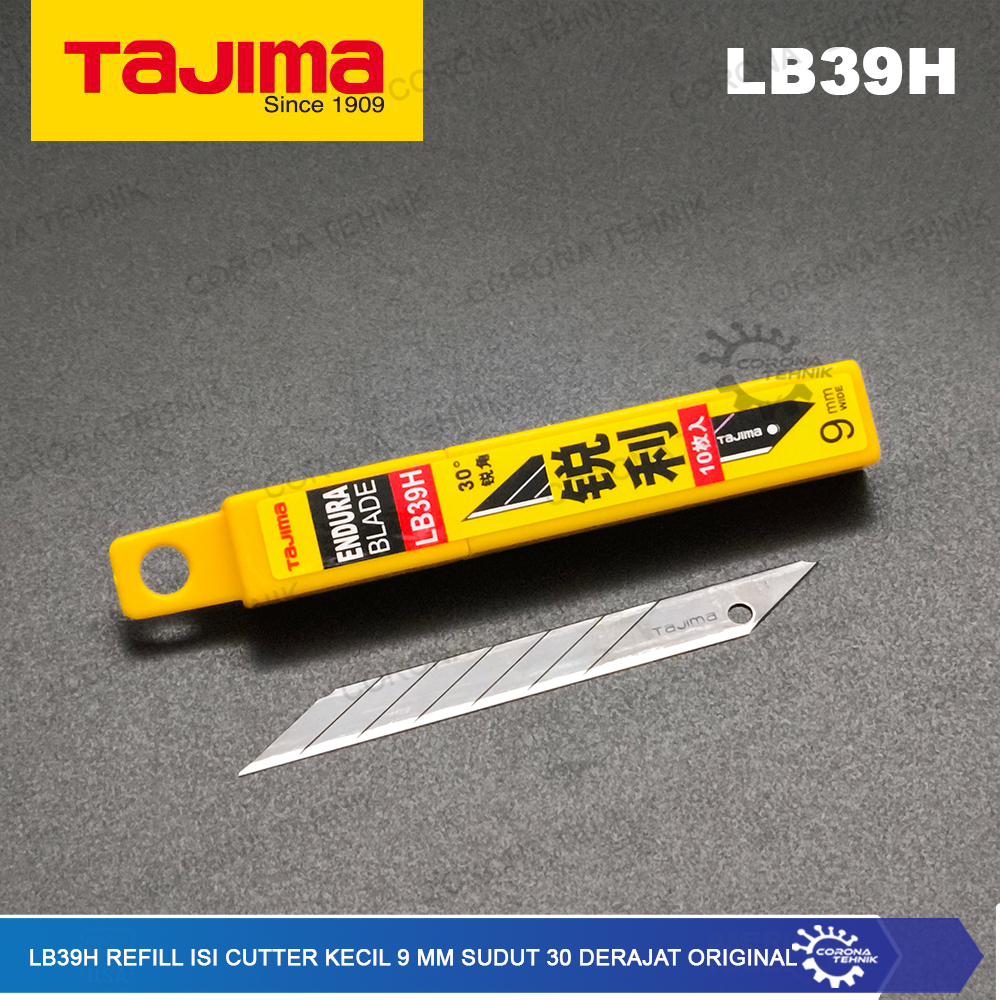 

Original Tajima - LB39H Refill Isi Cutter Kecil 9 mm Sudut 30 Derajat