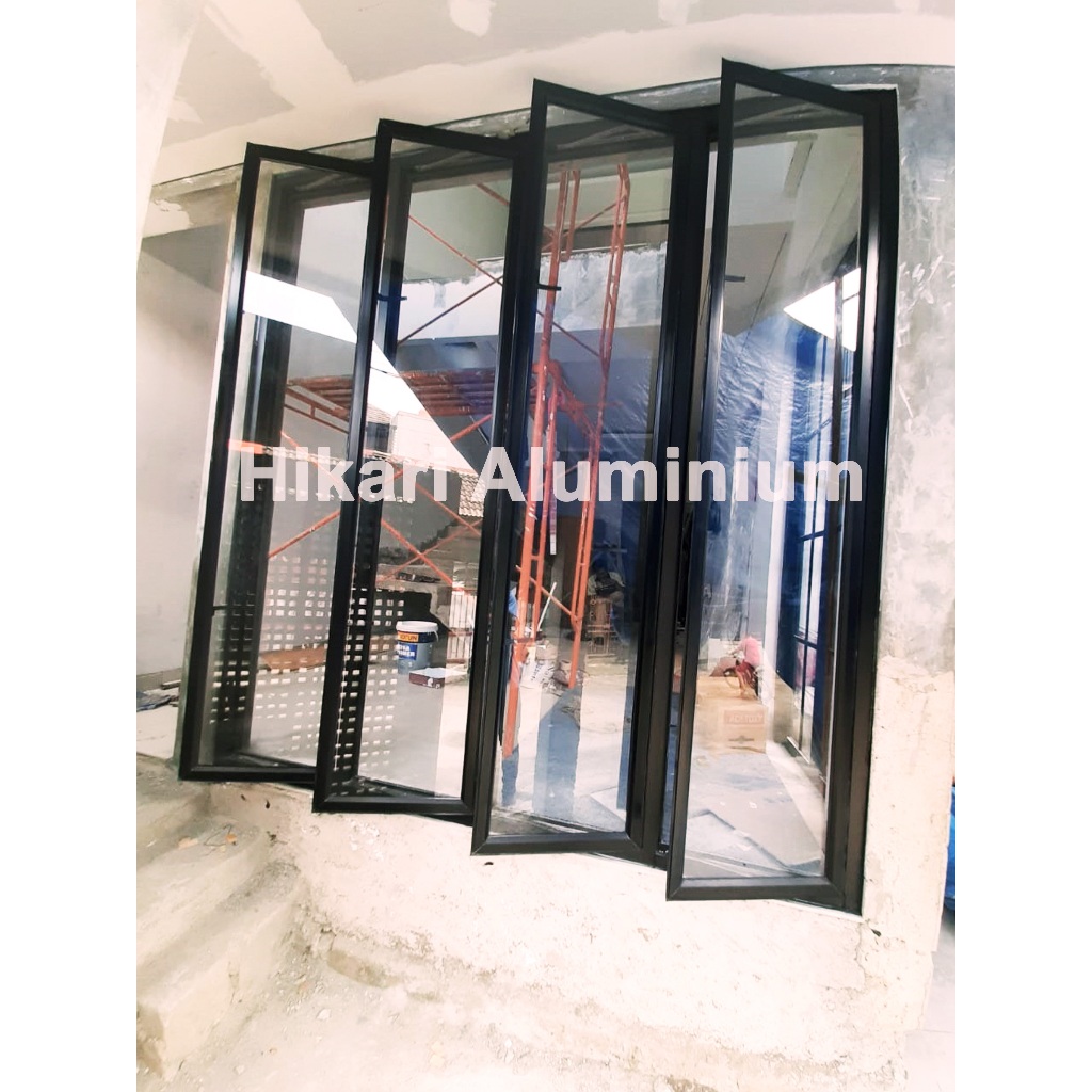 Jendela Aluminium Casement 150x40cm, Casement Window