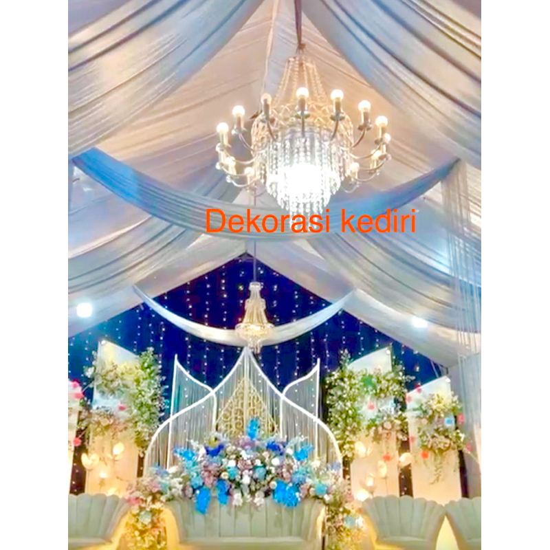 gratis peking kayu-lampu gantung jangkar kristal tenda dekorasi pernikahan