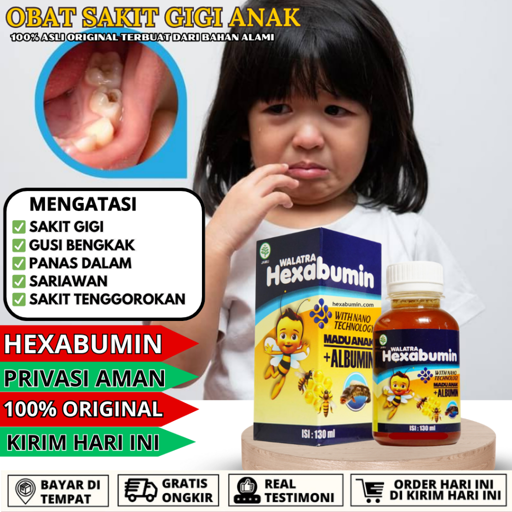 Obat Sakit Gigi Gusi Bengkak Pereda Sakit Gigi Dan Sariawan Untuk Anak Walatra Hexabumin Madu Herbal