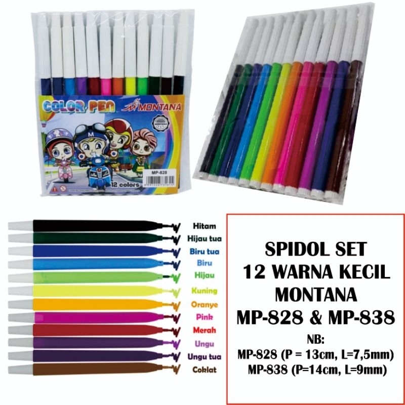 

Spidol MONTANA 12 WARNA