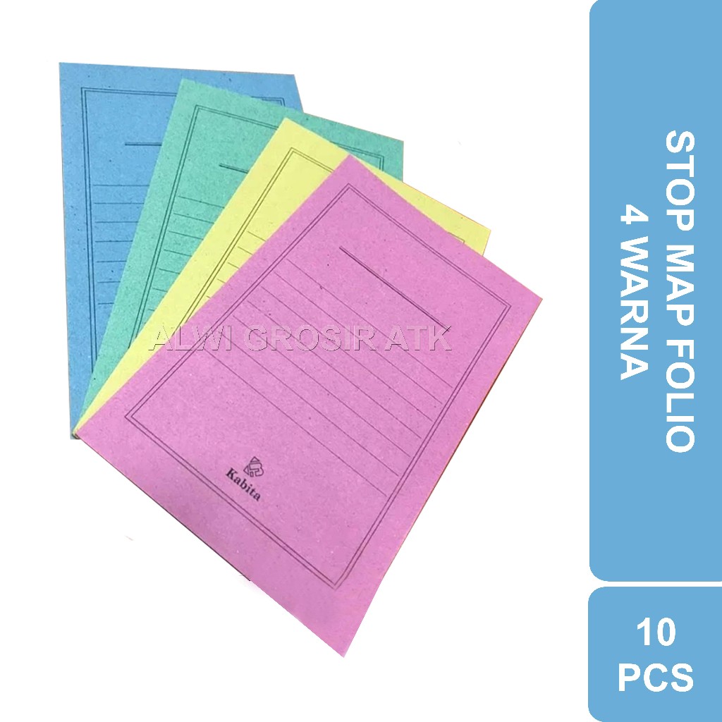 

STOP MAP KERTAS FOLIO MURAH 4 WARNA | 10 PCS