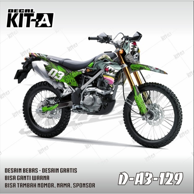 Decal Stiker Klx Bf 150 Shark Hiu Viavia Dekal Striping Sticker New Klx  Bf Extreme 2018 A3-129