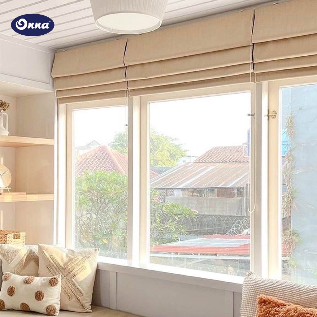 [BACA DESKRIPSI] Onna Roman Shade Onna -  Tirai Jendela Gulung Minimalis
