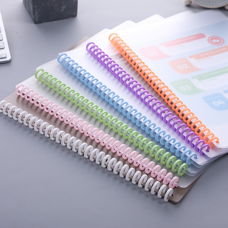 Ring Binder DIY Spiral Binder Strip Kertas Loose Leaf Binding Strip S113 Ring Penjepit Buku Kampus