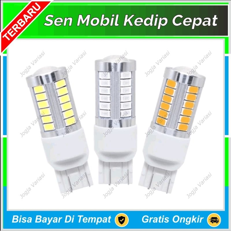SEN MOBIL KEDIP CEPAT LAMPU SEIN LED 33 MATA T20 7440 7443 GEPENG TANCAP AVANZA XENIA ALL NEW GRANDM