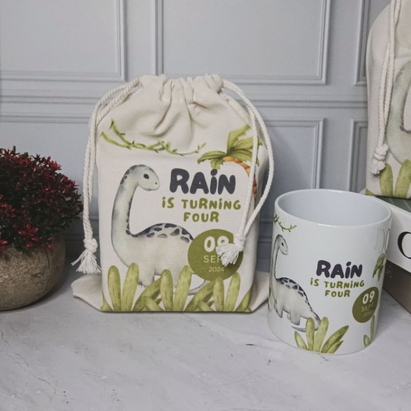 Souvenir Mug Kemas pouch/Souvenir Mug Kemas pouch/souvenir Aqiqah/souvenir one month celebration/sou