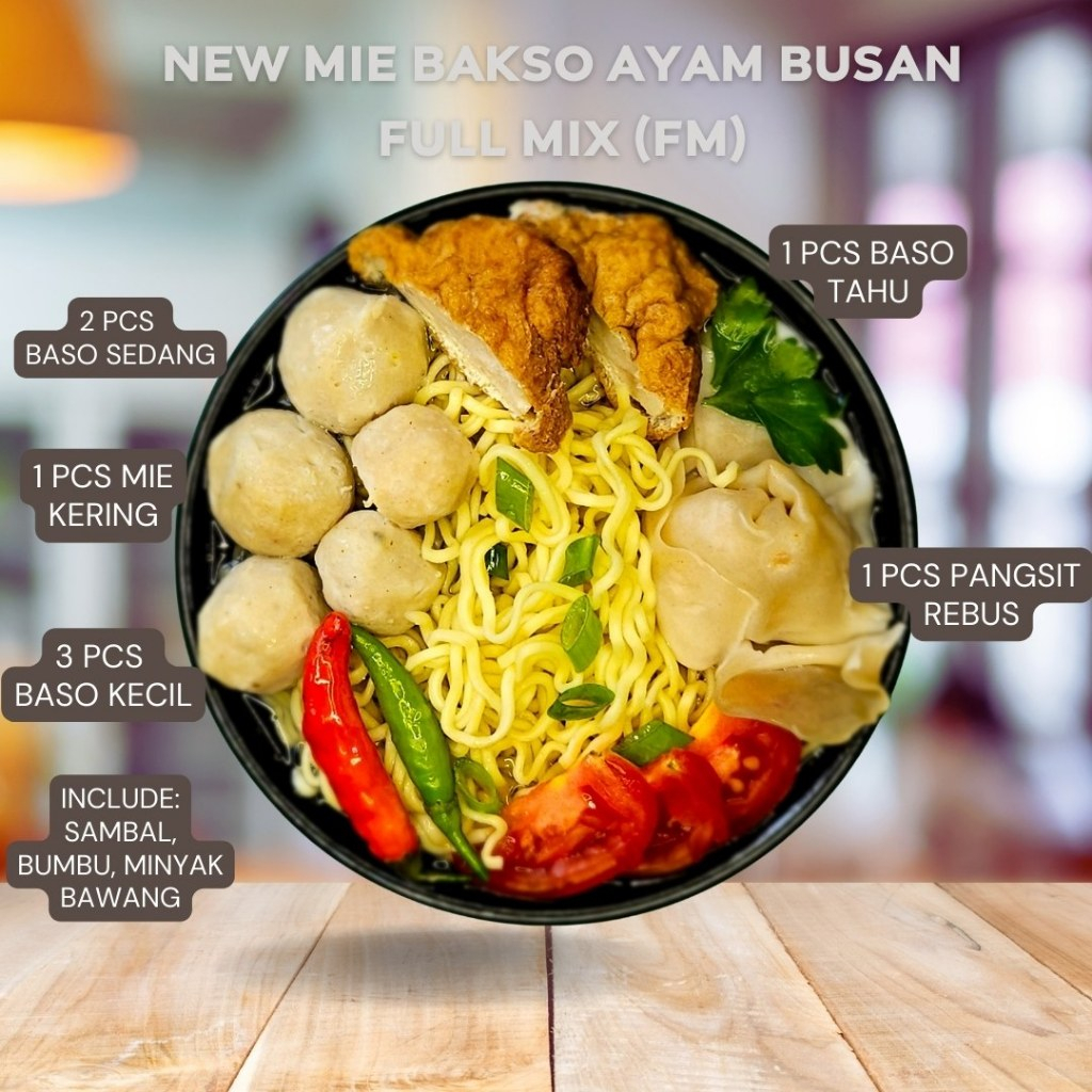 

Mie Baso Ayam Busan Halal Full Mix / Mie Baso Ayam Busan Homemade