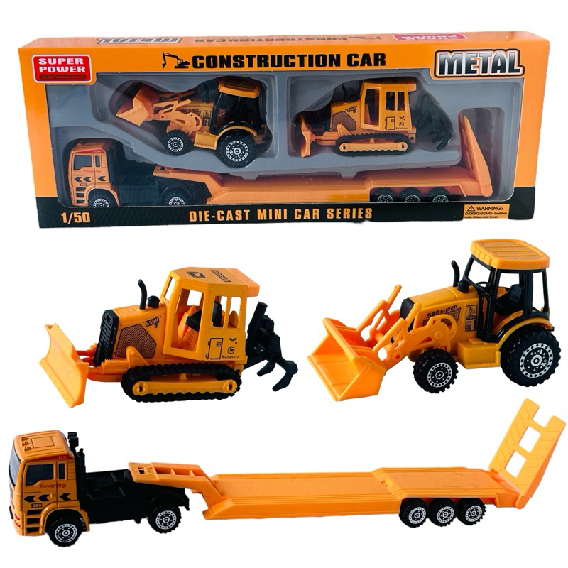 CONTRUCTION CAR METAL DIE CAST MINI CAR SERIES SKALA 1:50 MOBIL DUMP TRUCK / DIE CAST EXCAVATOR / DI