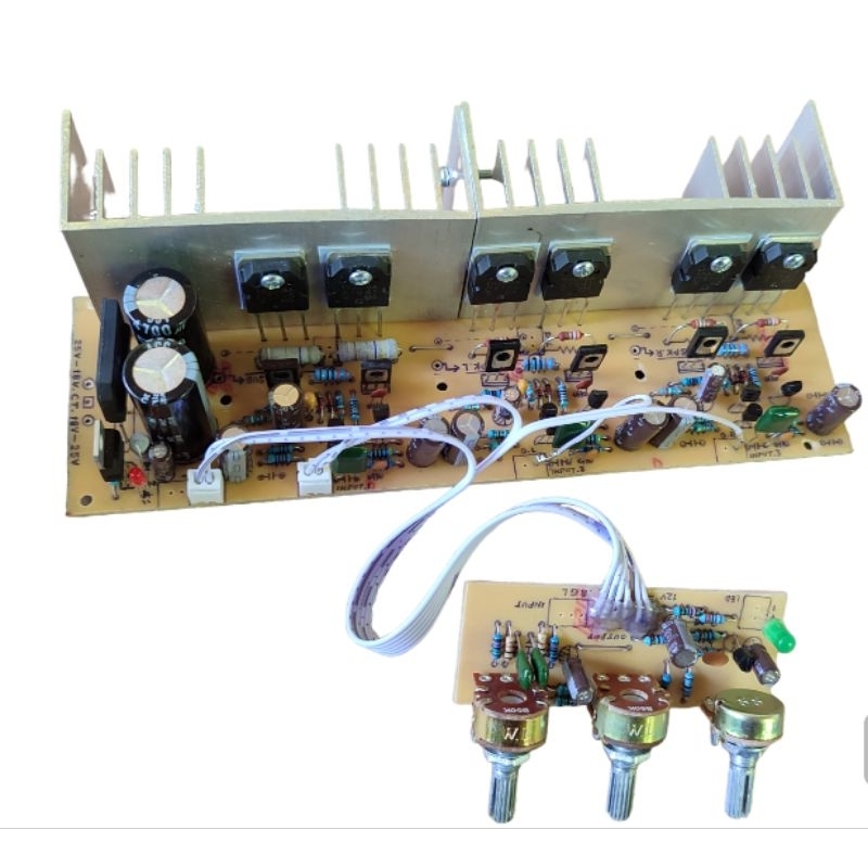Kit Power Amplifier 2.1 subwoofer 300watt real. 3 channel speaker modul.