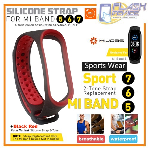Silicone Replacement Strap Sports Dual Tone Xiaomi MI BAND 5 / 6 / 7