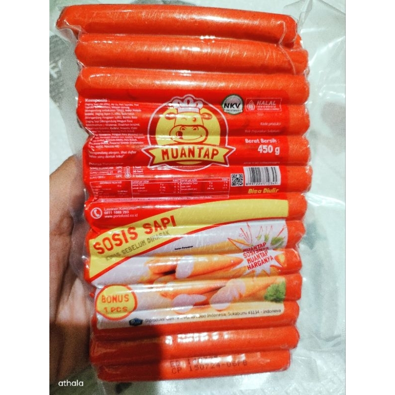 

sosis mantap sosis sapi 450gram isi 25pcs