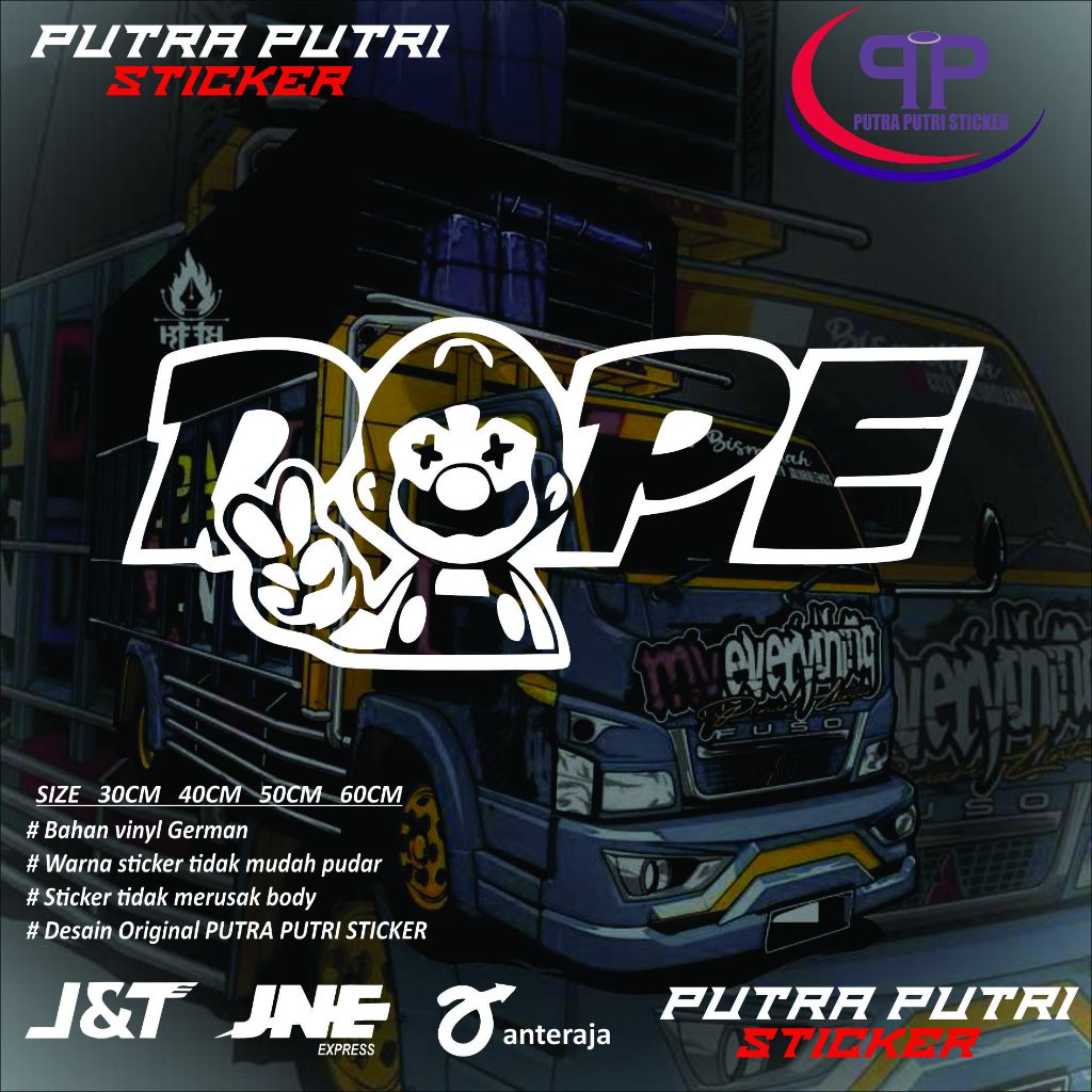 Stiker kaca dope stiker variasi kaca samping truk pick up stiker pickup