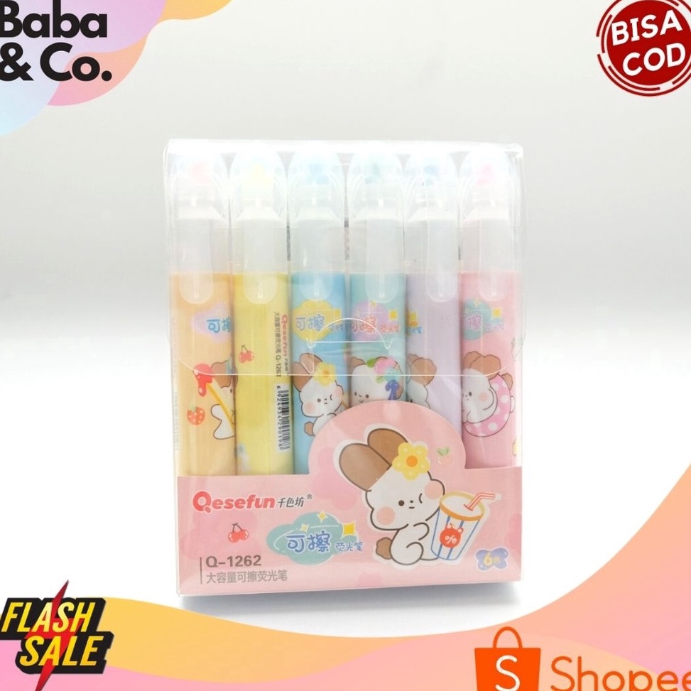 

KODE P4O STABILO QESEFUN 1 SET ISI 6 PCS BISA DI HAPUS HIGHLIGHTER UNIK LUCU MURAH STABILO MEWAH SPIDOL BISA DI HAPUS ALAT TULIS SEKOLAH ALAT TULIS KANTOR ATK MURAH BISA COD