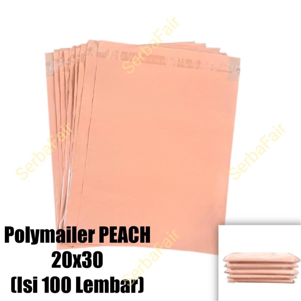 

POLYMAILER SF PEACH 20X30/ Poly Color Amplop Lem Seal Peach Great Color / ISI 100 LEMBAR