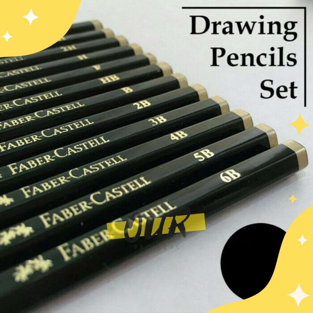 

PENSIL KAYU FABER CASTELL 8B, 7B, 6B, 5B, 4B, 3B, 2B, B, HB, F, 2H, 3H,4H, 5H,6H [Our_projects]