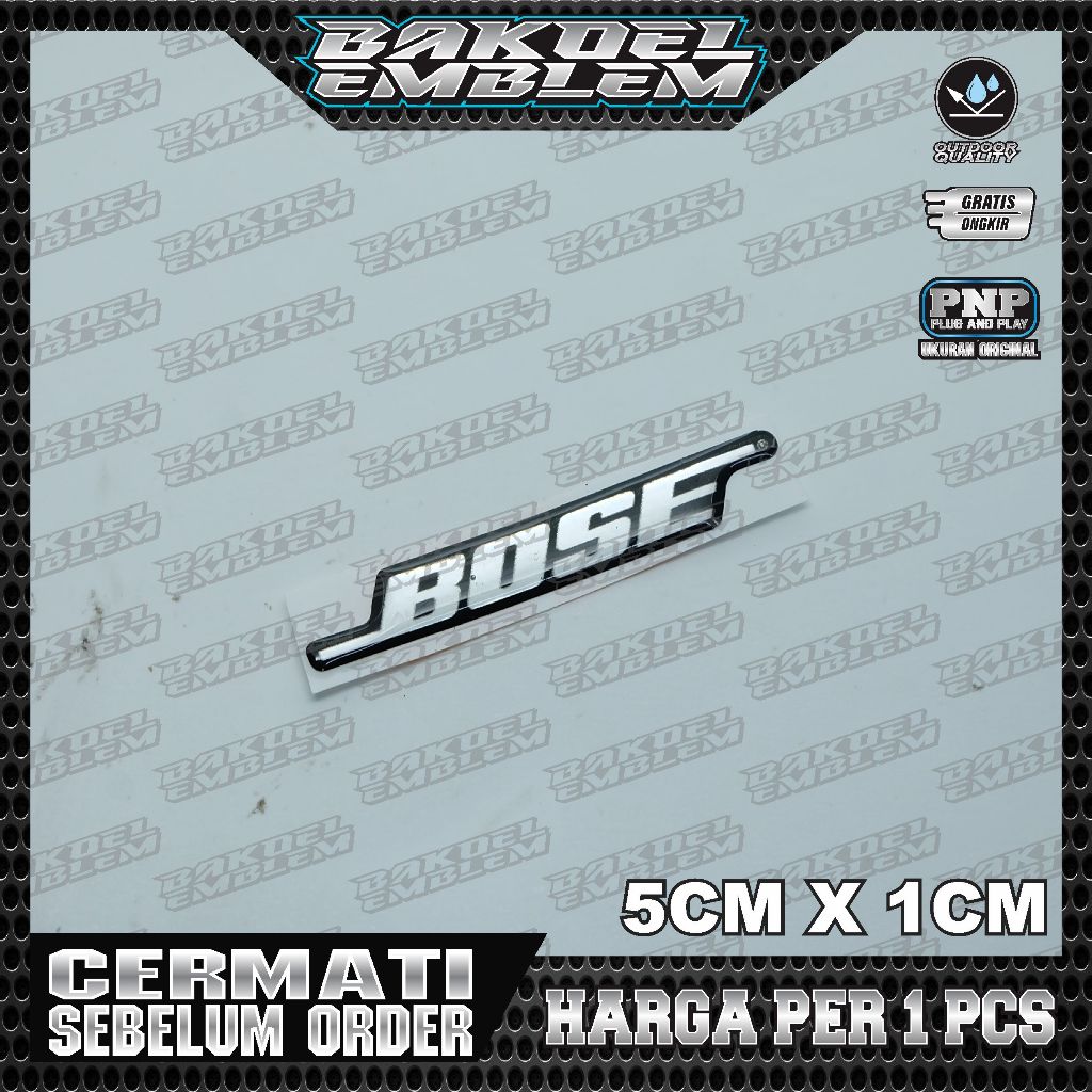 EMBLEM SPEAKER BOSE, EMBLEM BOSE SPEAKER MOBIL, EMBLEM SPEAKER TIMBUL BOSE, (BOSE)