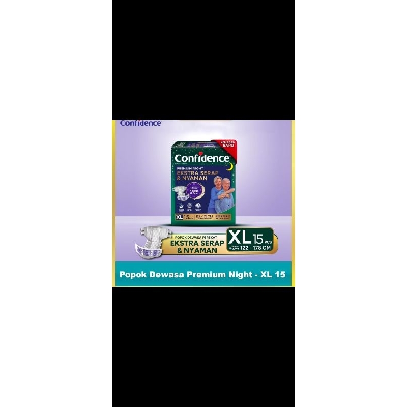 Confidence popok dewasa XL perekat 15