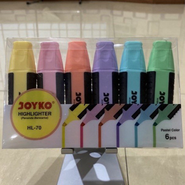 

KODE S74E Highlighter Pastel Color Set isi 6 HL7 Joyko