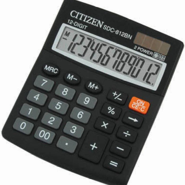 

KODE N35L Kalkulator Citizen type CT812BN Calculator Citizen 12 Digit