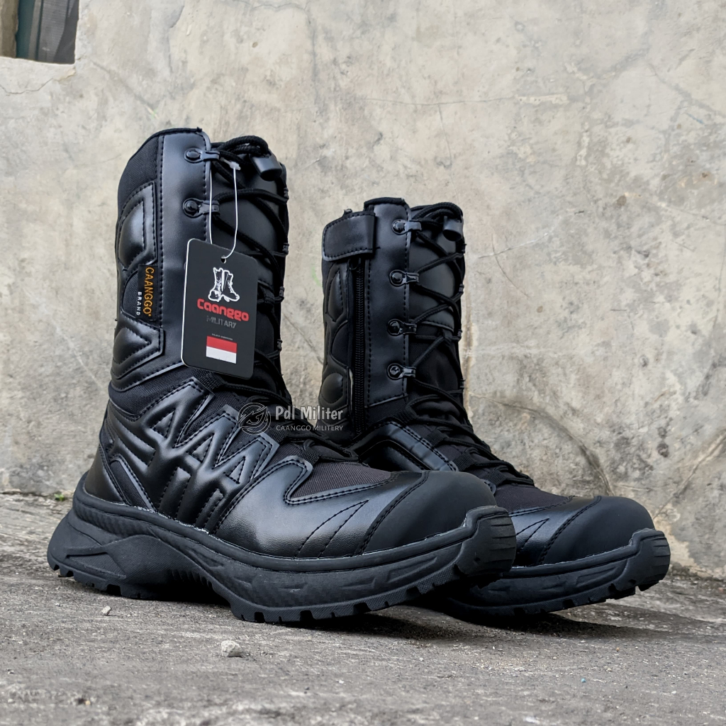 Sepatu Boots PDL Terlaris Sepatu PDL TNI POLRI SECURITY SATPAM Safety Boots Terbaru Caango Military