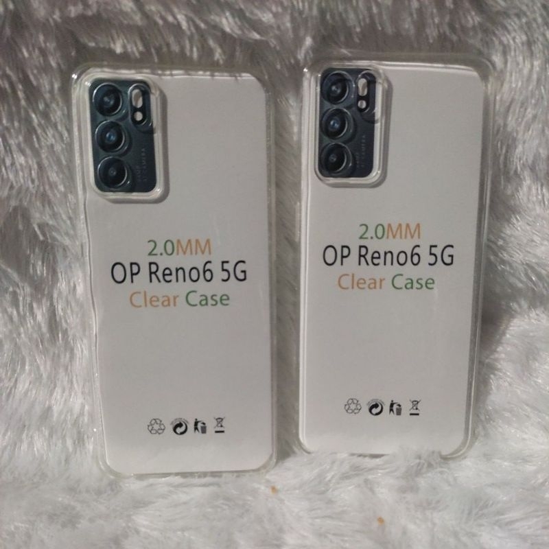 Softcase Case Clear Bening For HP OPPO RENO 6 5G Silikon MaCaron Pelindung Belakang Hp+Camira