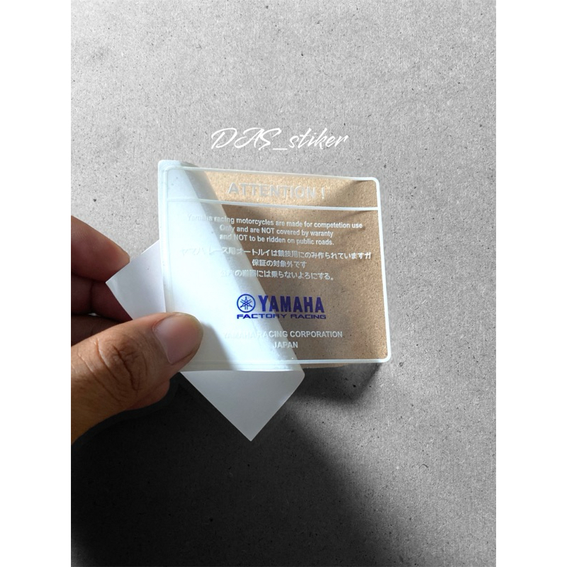 STIKER WARNING YAMAHA TRANSPARAN